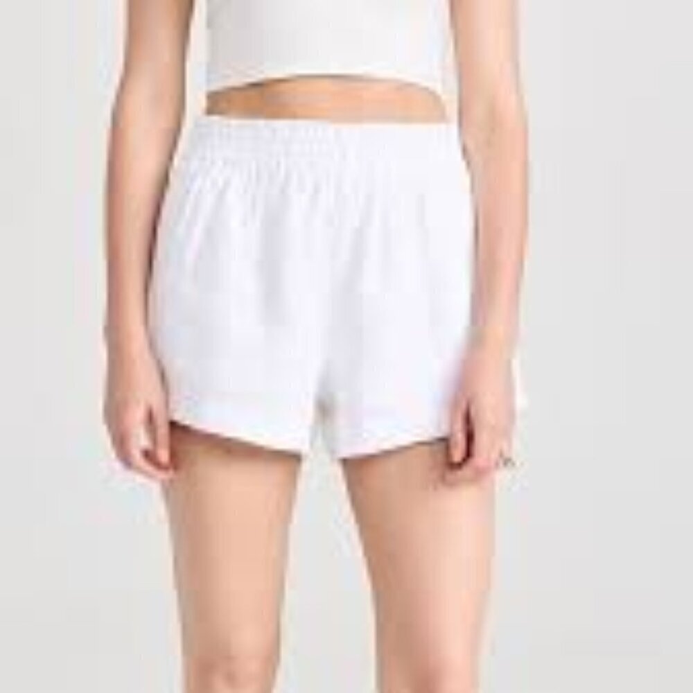 Reformation Mila White Linen Lined Elastic Waist Beach Coastal 2X Plus Shorts